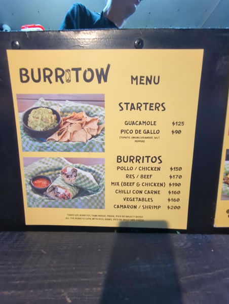 Palma Central Tulum Mexico Best Restaurants burritos starter menu