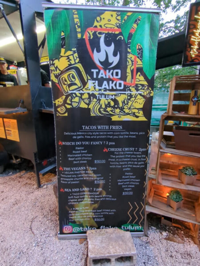 Palma Central Restaurant menus best tacos in Tulum Mexico