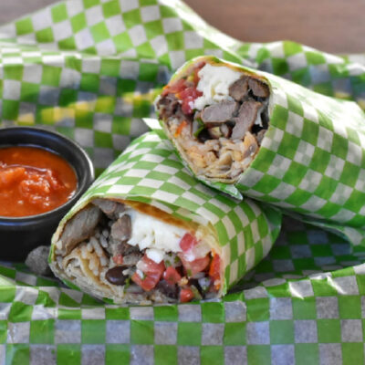 Mexicos best pollo chicken burritos in Tulum from Burritow at Palma Central Restaurant