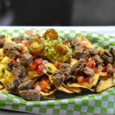 Mexicos best res/beef nachos from Burritow at Palma Central Restaurant in Tulum