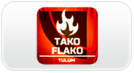 Tako Flako restaurant at Palma Central in Tulum Mexico