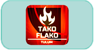 Tako Flako restaurant at Palma Central in Tulum Mexico